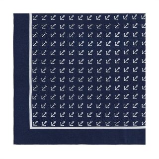 Vierecktuch mit Anker - Blau