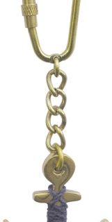 Anker-Schlüsselanhänger mit blauem Tau | Maritimes Accessoire